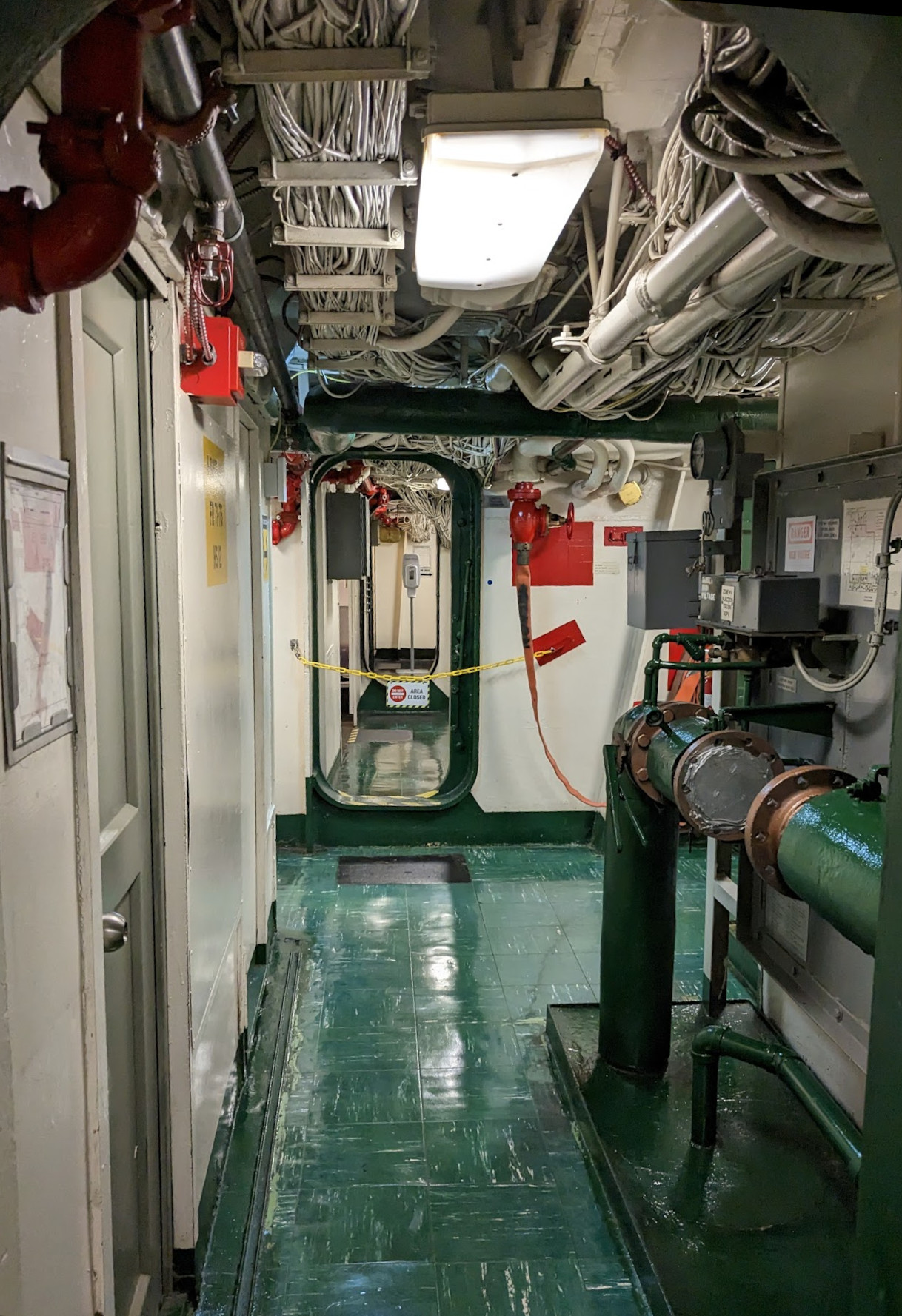 A corridor inside the USS Midway